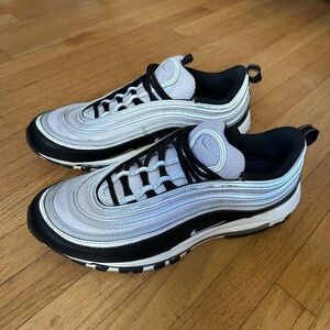 Men’s Nike Air Max 97 Black Metallic Silver Sneakers